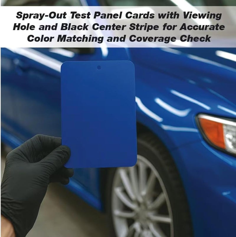 LAUCO Metal Spray Out Cards – White & Medium Grey Automotive Color Matching Test Panels – 4" x 6" Spray Out Sample Cards – (50 Pack) - Image 5